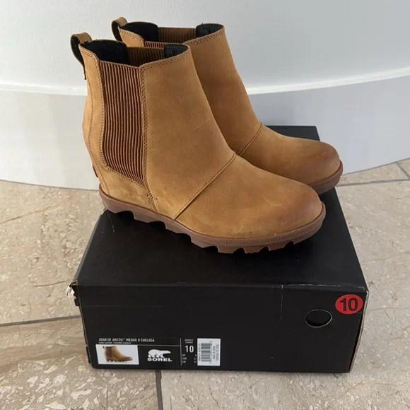 Sorel Joan of Arctic™ Wedge II Chelsea Boot Camel Brown - Picture 4 of 16